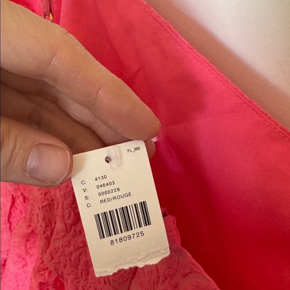 Anthropologie Hutch Coral Pink Textured tiered Strap Dress 8 - Picture 10 of 10